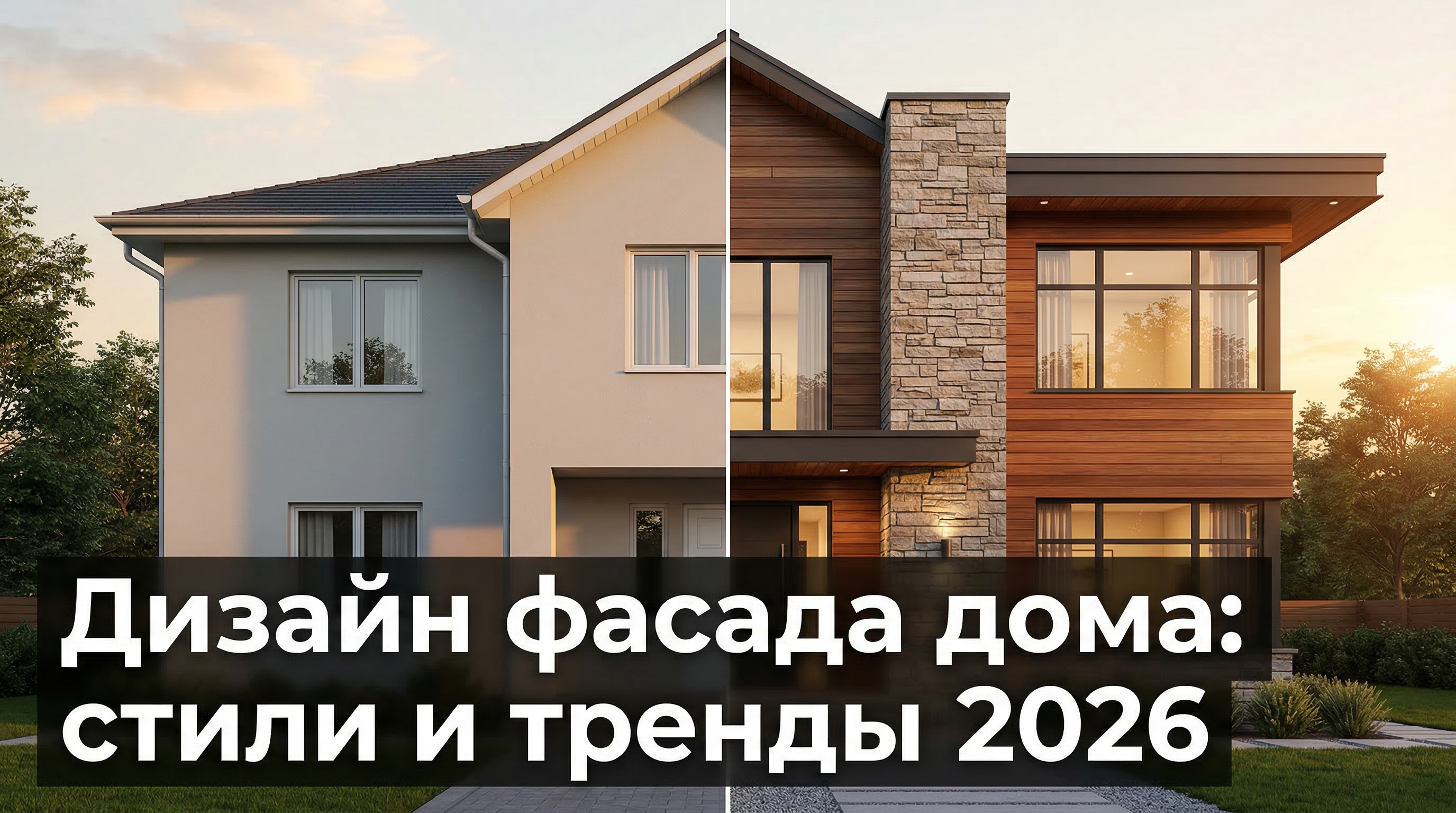 Дизайн фасада дома: стили и тренды 2026 года — обзор популярных решений
