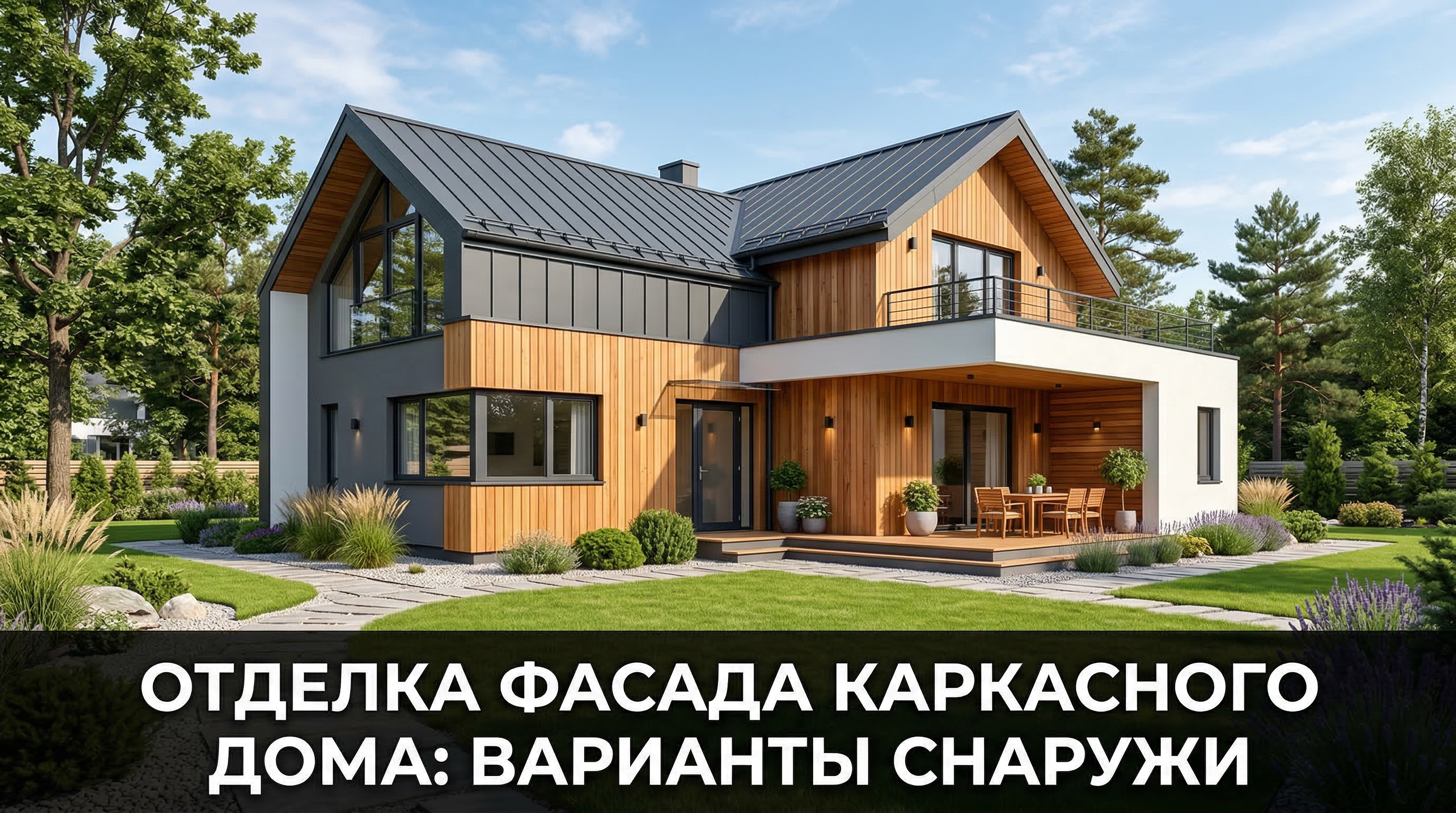 Отделка фасада каркасного дома — варианты обшивки снаружи
