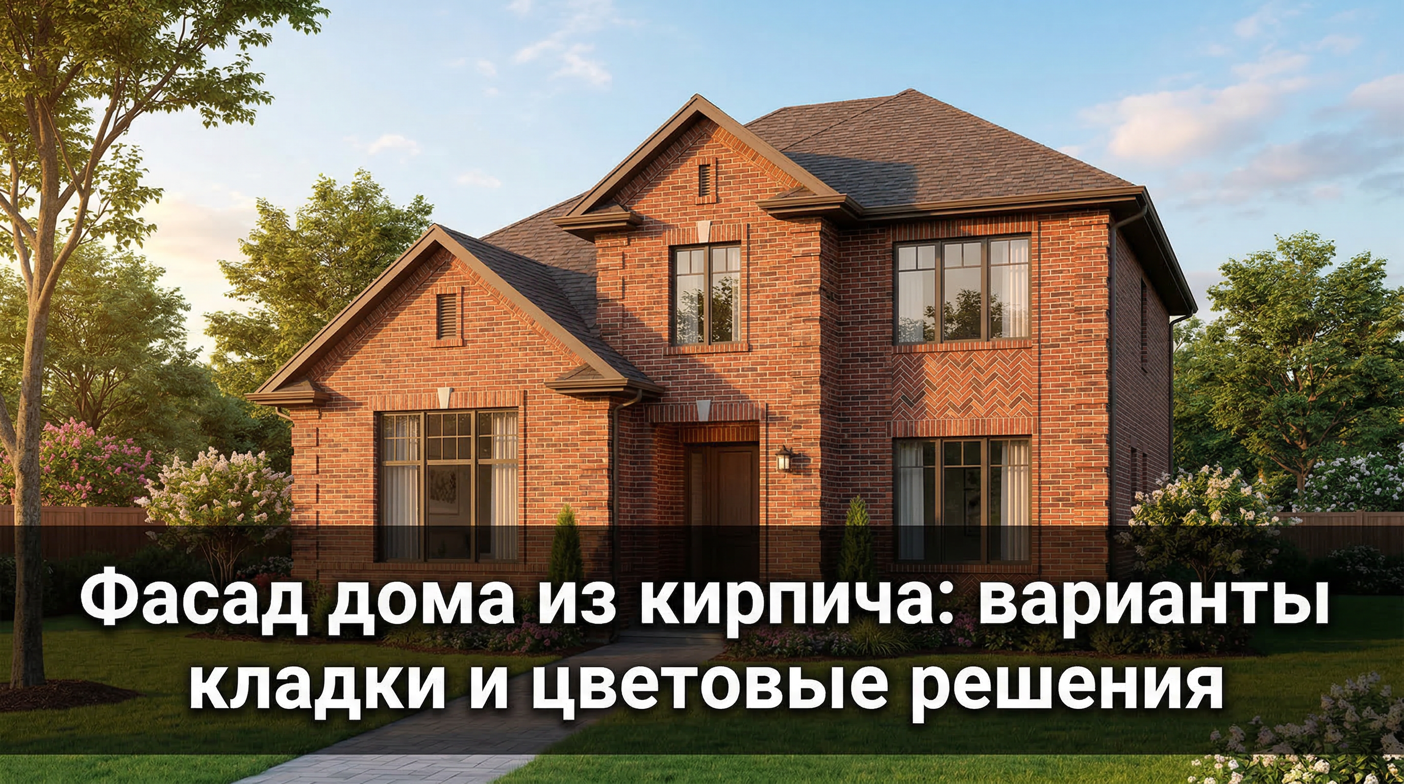 Фасад дома из кирпича: варианты кладки и цветовые решения