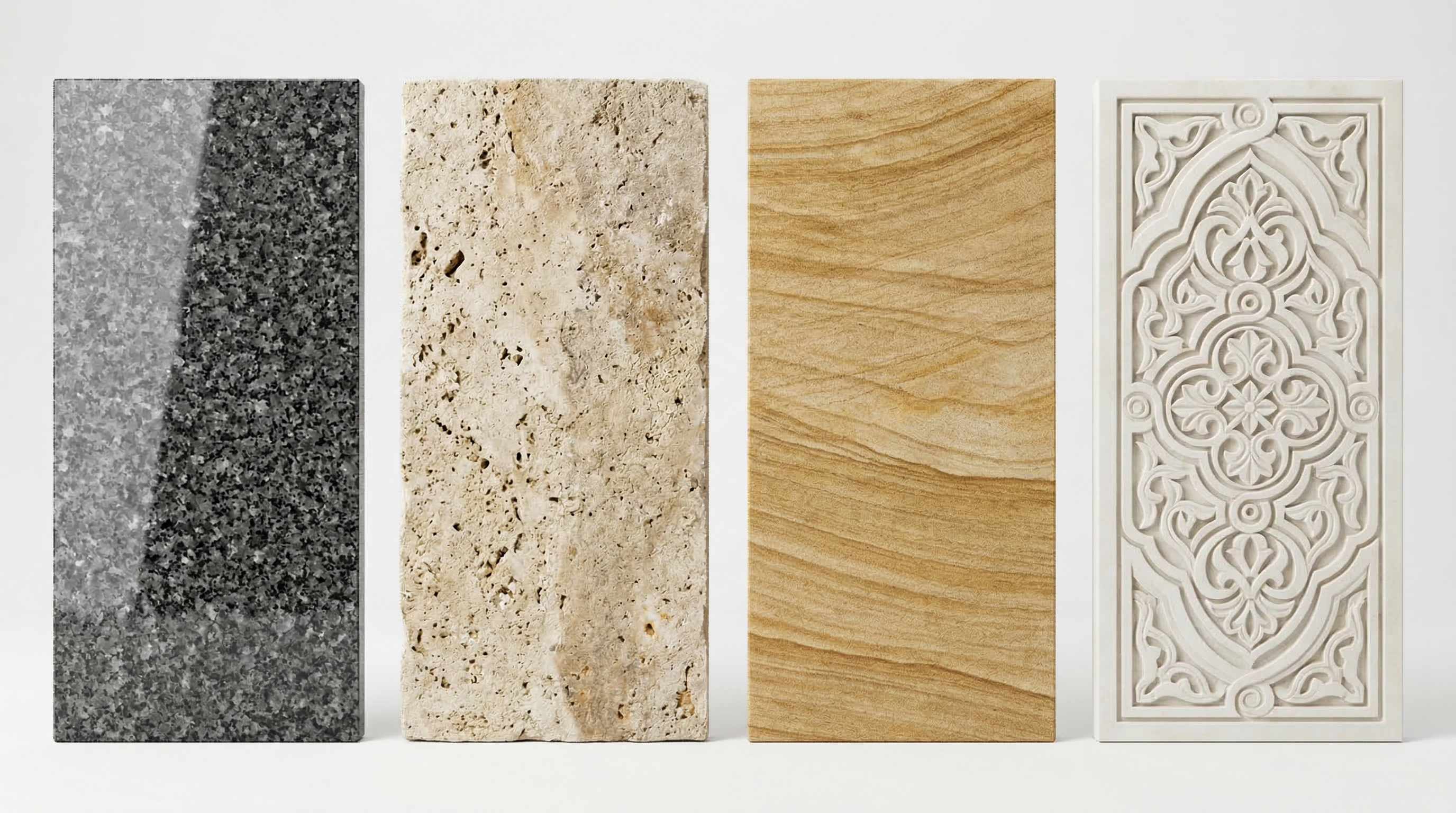 Виды натурального камня для облицовки фасада — гранит, известняк, песчаник