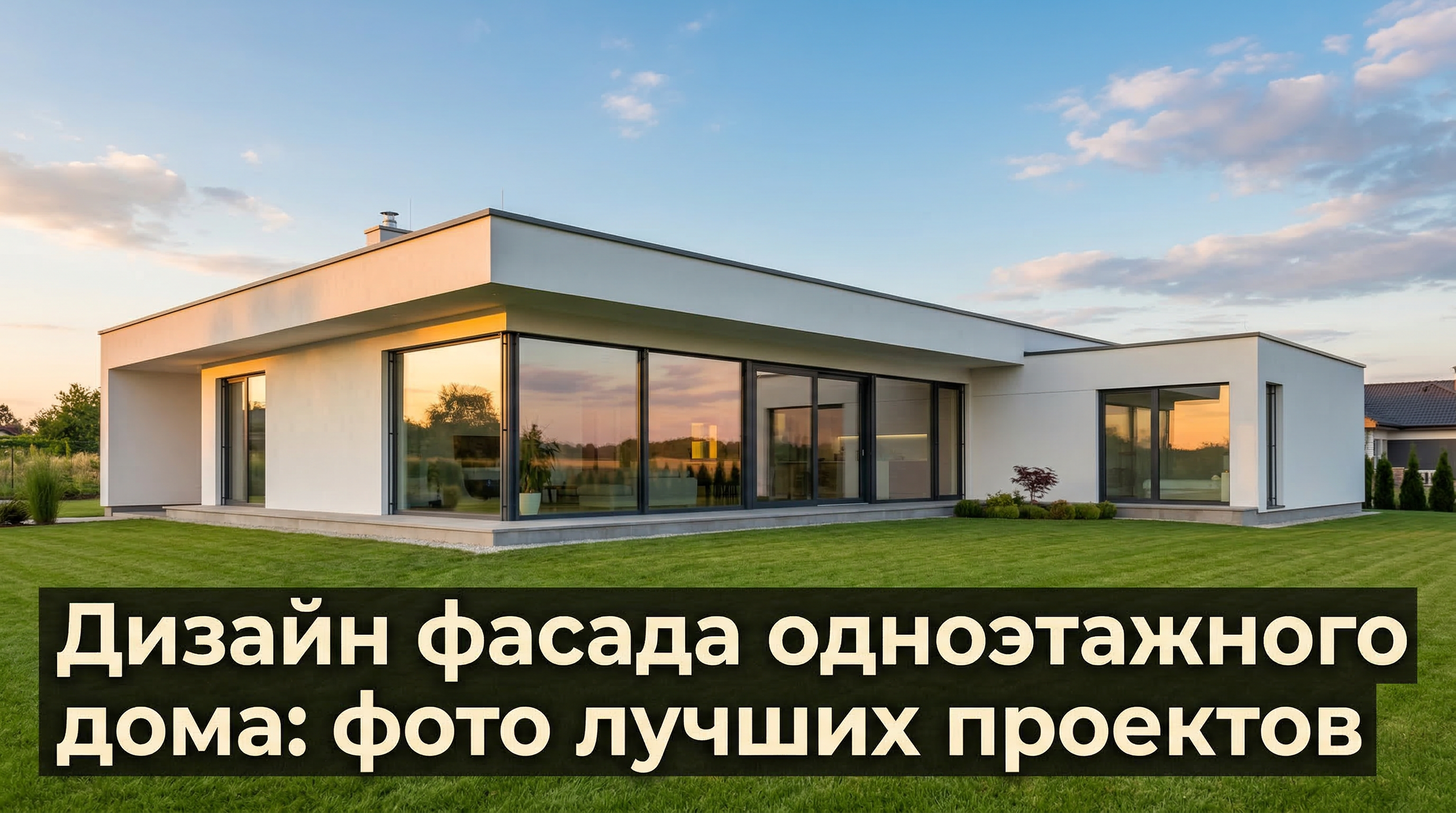 Дизайн фасада одноэтажного дома — фото лучших проектов в разных стилях
