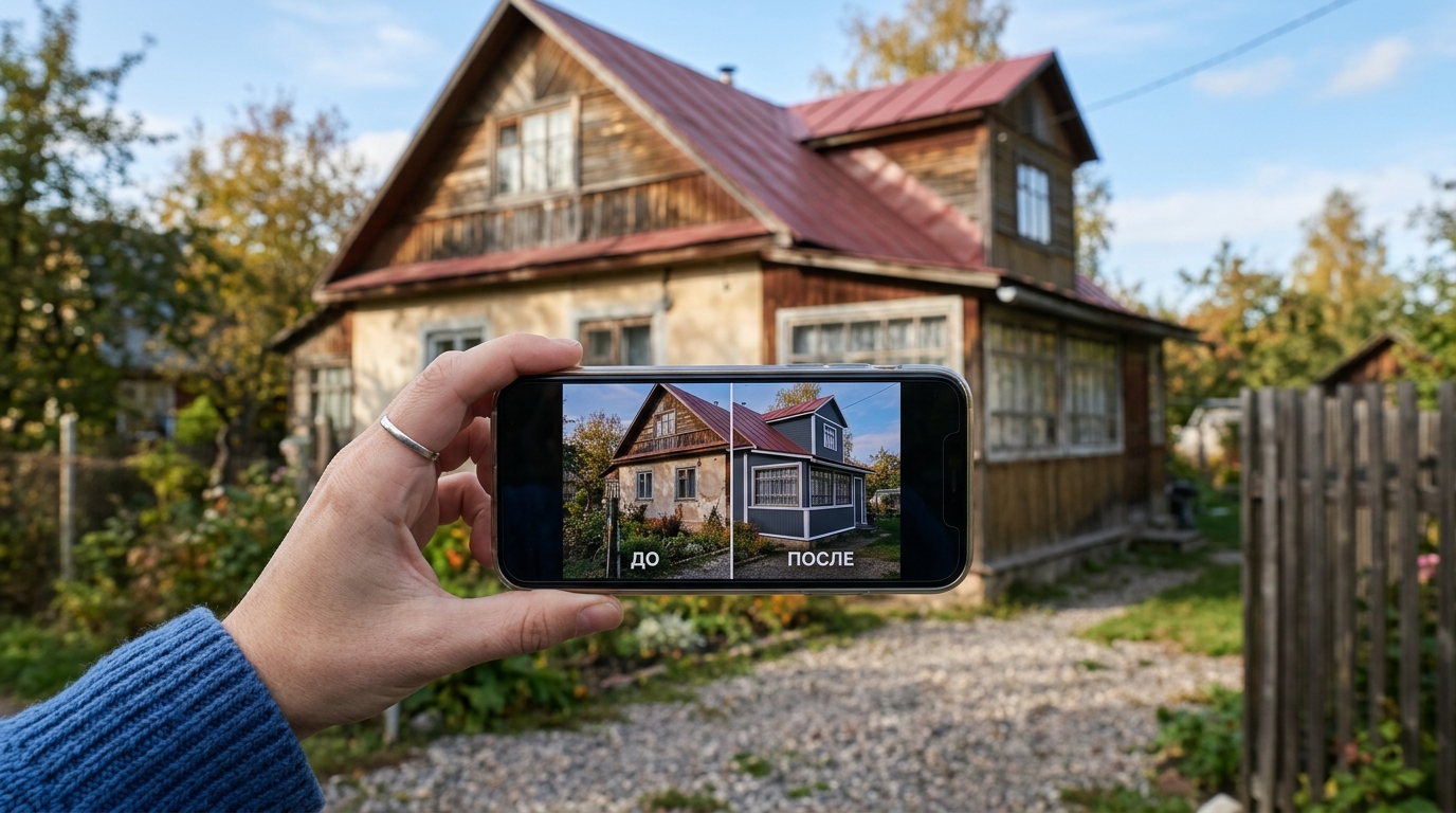 Как подобрать цвет фасада дома онлайн по фото — сравнение до и после на телефоне