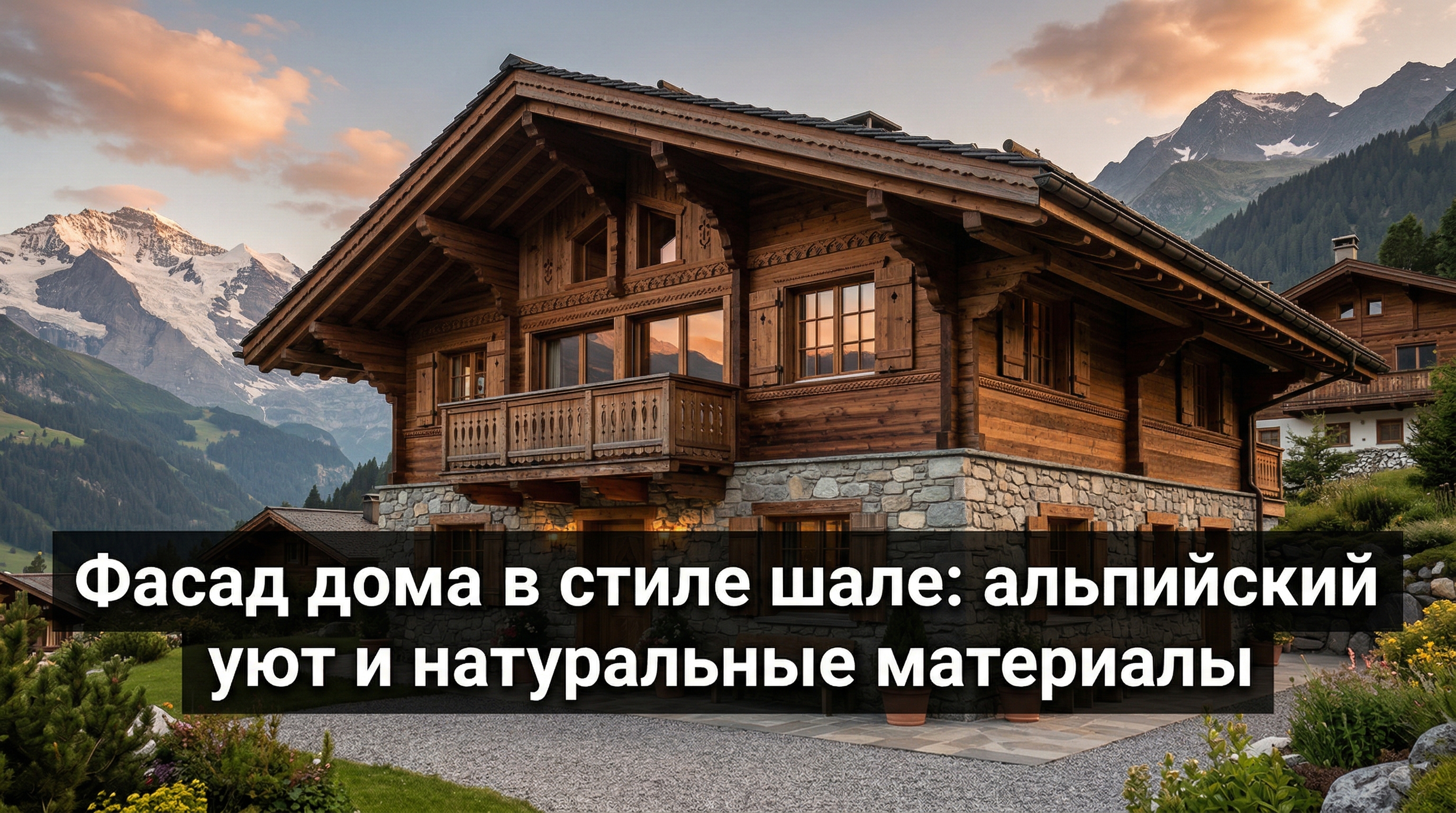 Фасад дома в стиле шале: альпийский уют и натуральные материалы