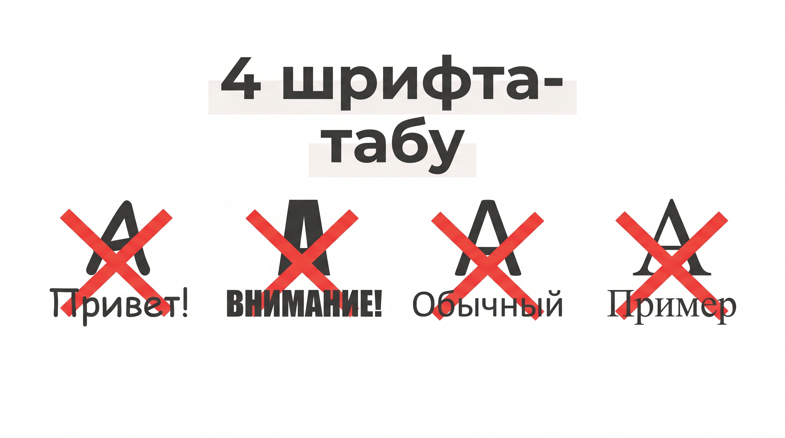 Четыре шрифта, которых стоит избегать в презентации
