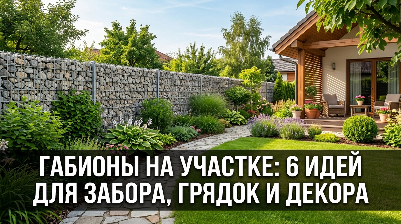 Габионы на участке: 6 идей для забора, грядок и декора