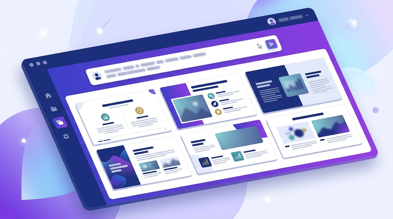 Интерфейс Gamma для создания AI-презентаций