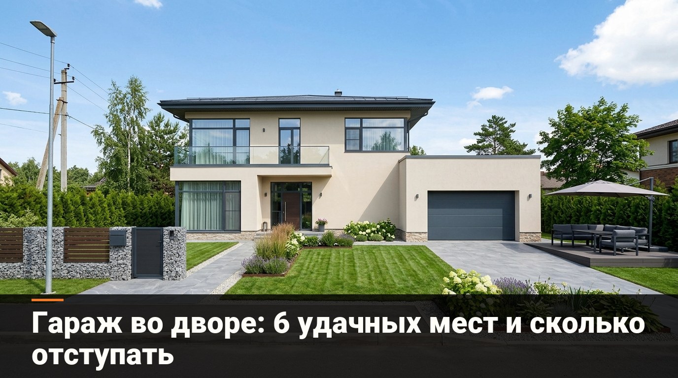 Гараж на участке: 6 мест, где он не закроет двор и вид