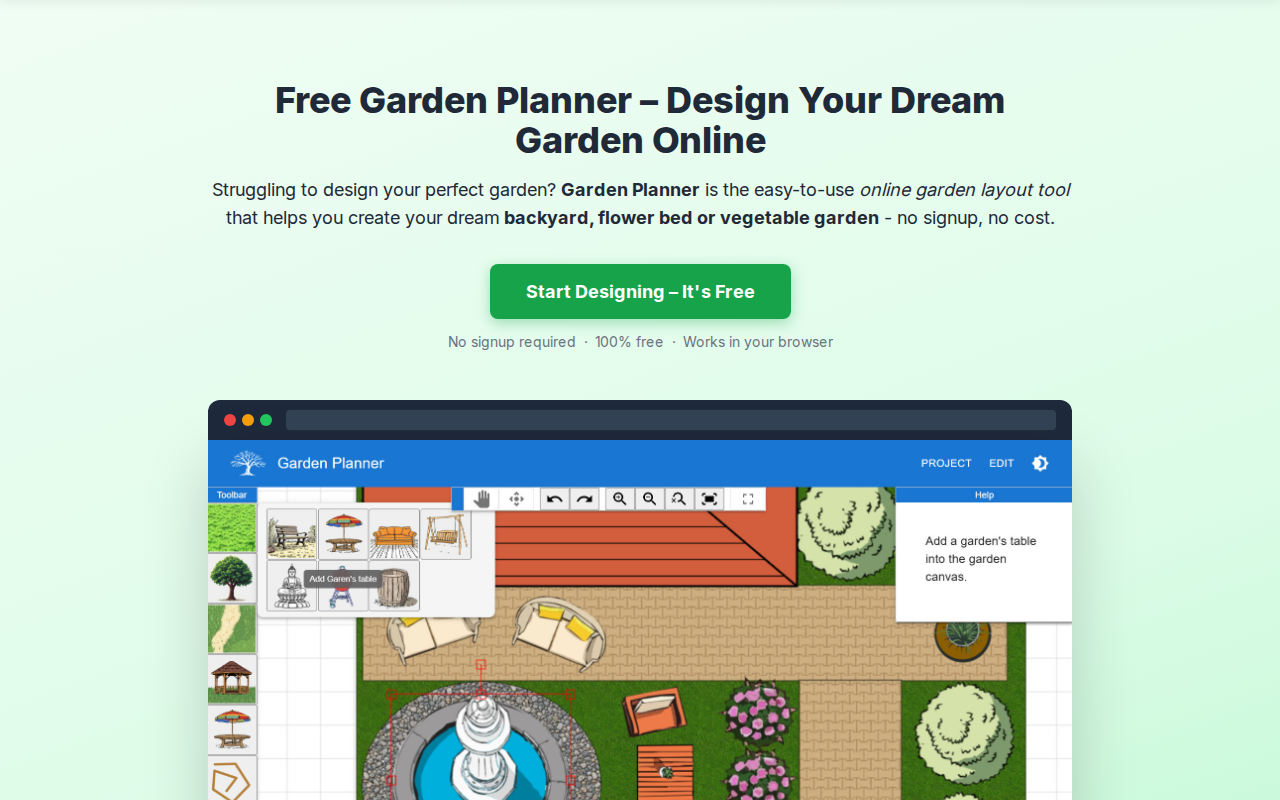 Главная Garden Planner: бесплатный онлайн-планировщик огорода