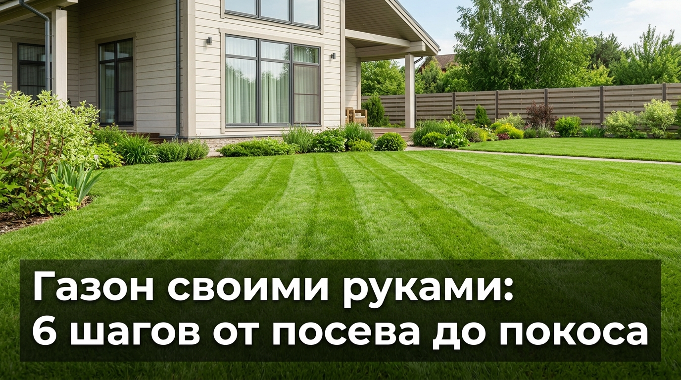 Газон своими руками: 6 шагов от посева до покоса