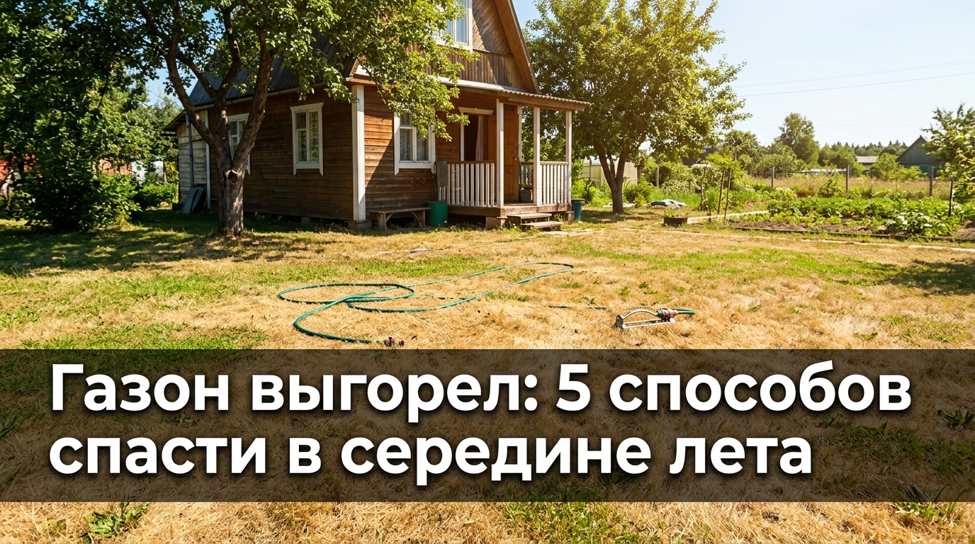 Газон выгорел: 5 способов спасти в середине лета