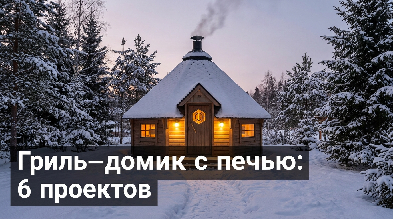 Гриль-домик с печью: 6 проектов