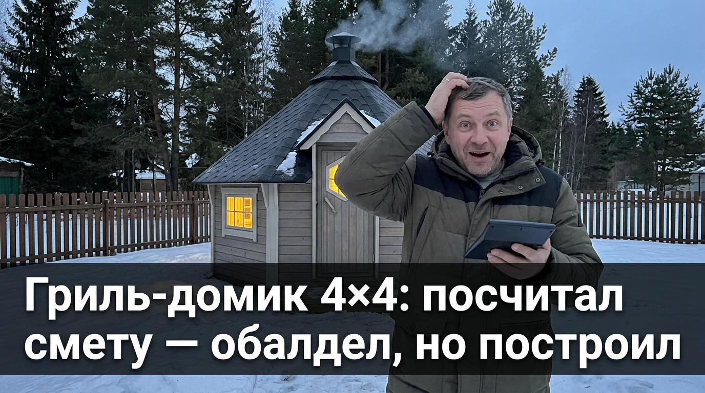 Гриль-домик 4×4: посчитал смету — обалдел, но построил