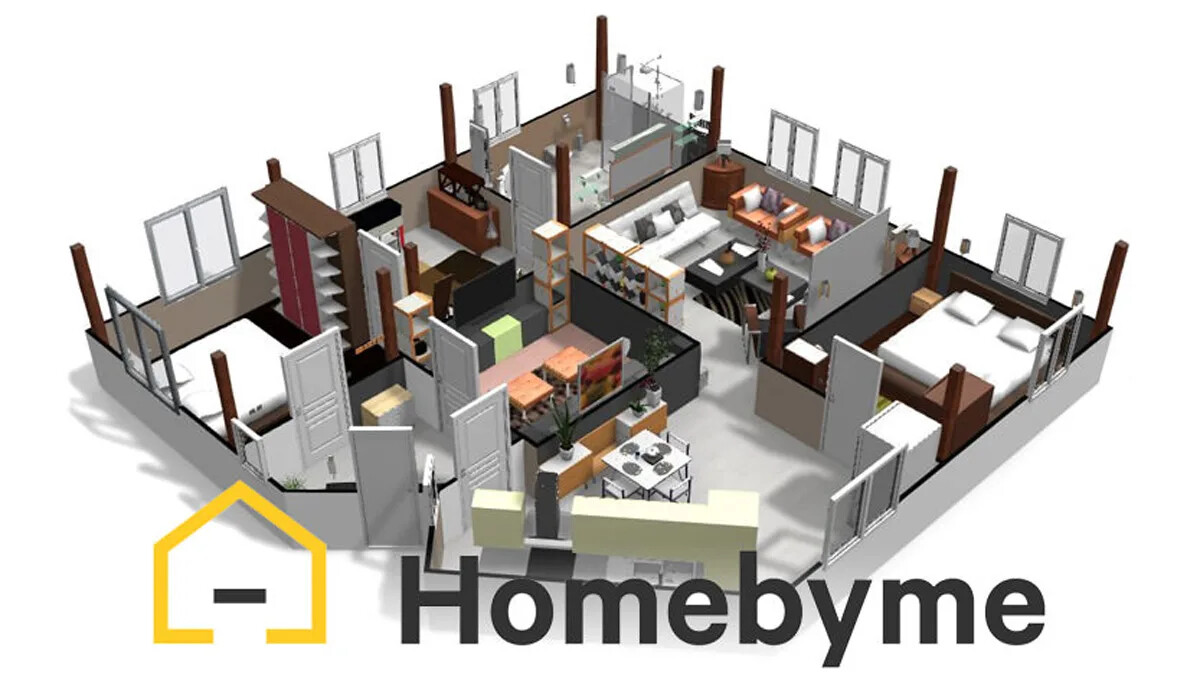 HomeByMe: общий вид 3D-плана дома сверху