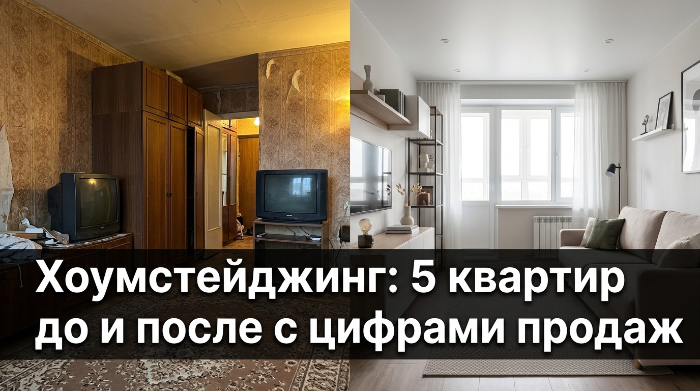 Хоумстейджинг: 5 квартир до и после с цифрами продаж