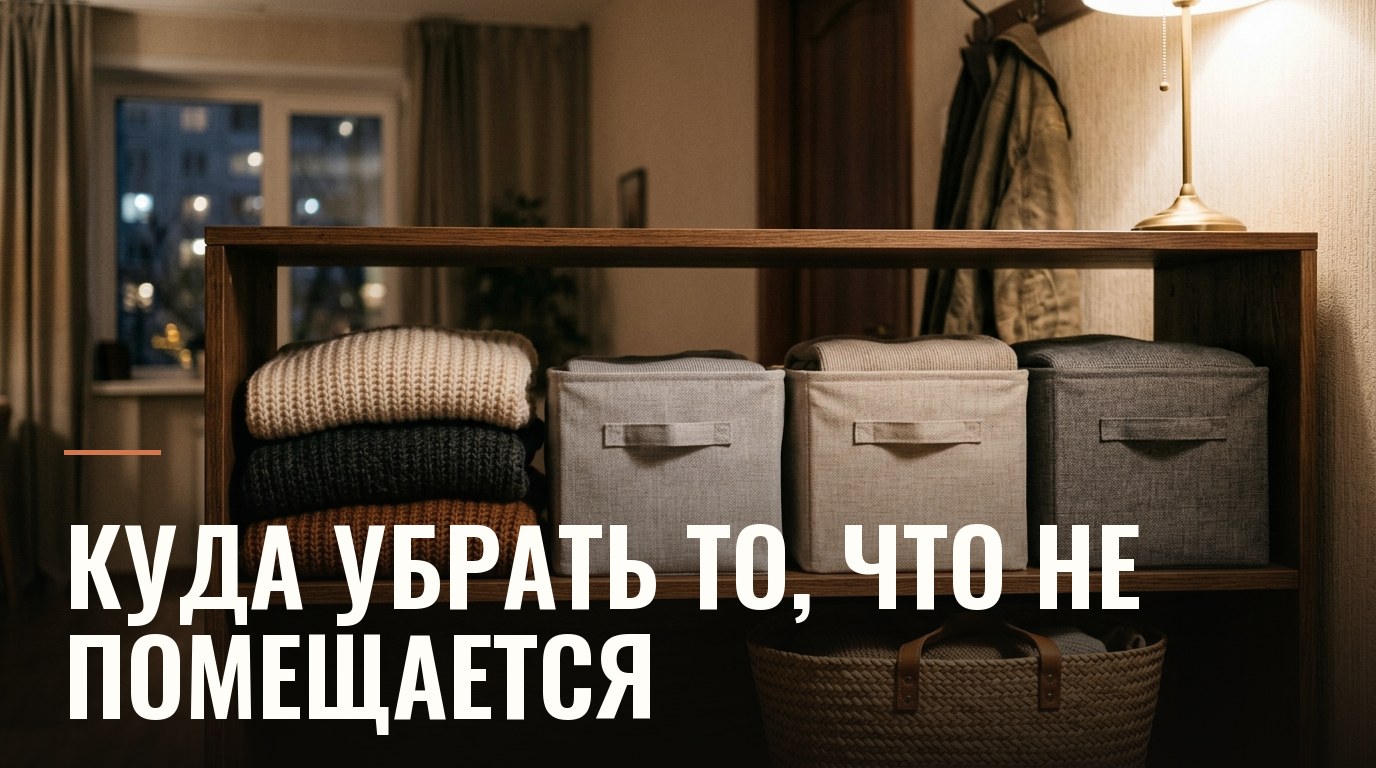 Хранение вещей в квартире: 8 мест и сколько туда влезет
