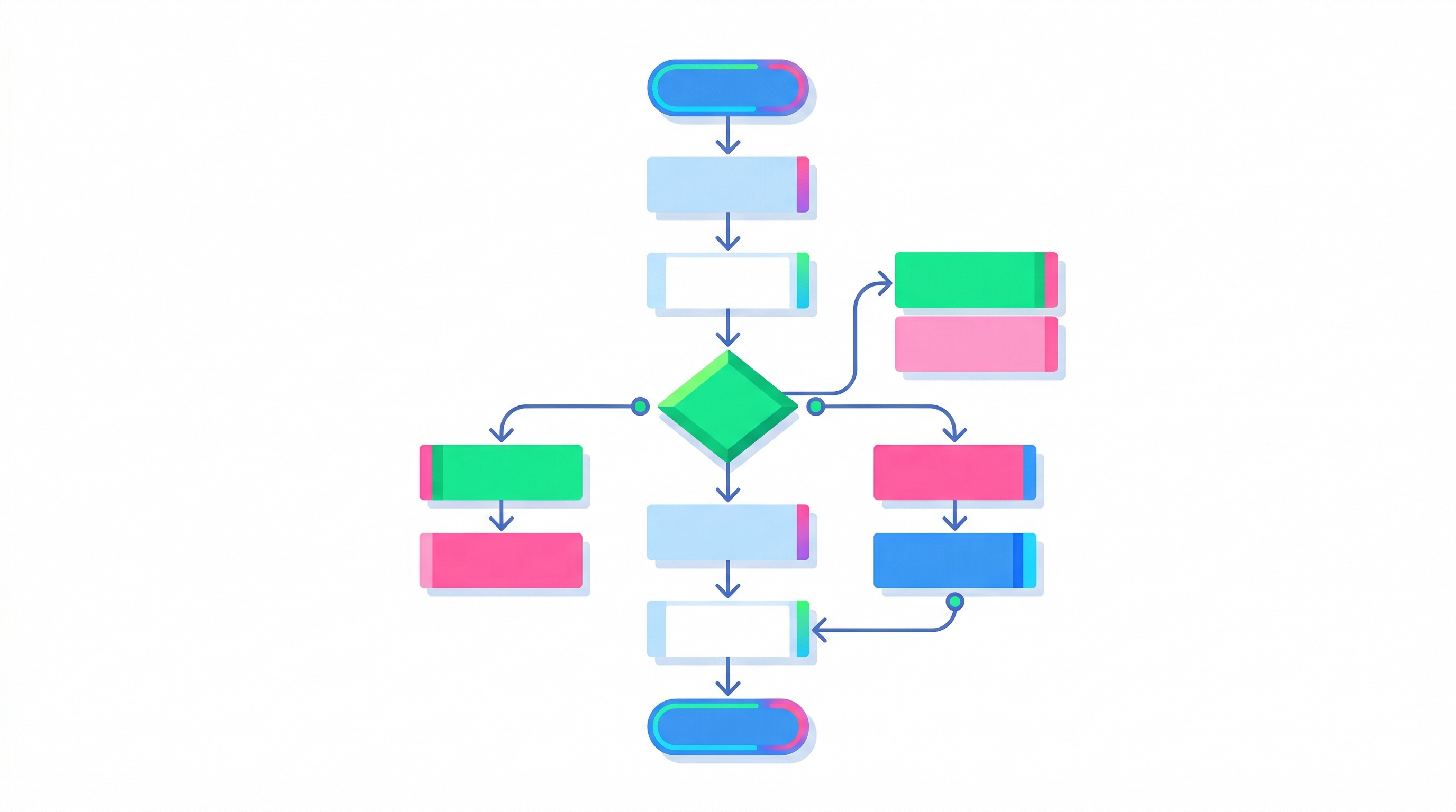 Блок-схема алгоритма на слайде презентации — ветвление и циклы