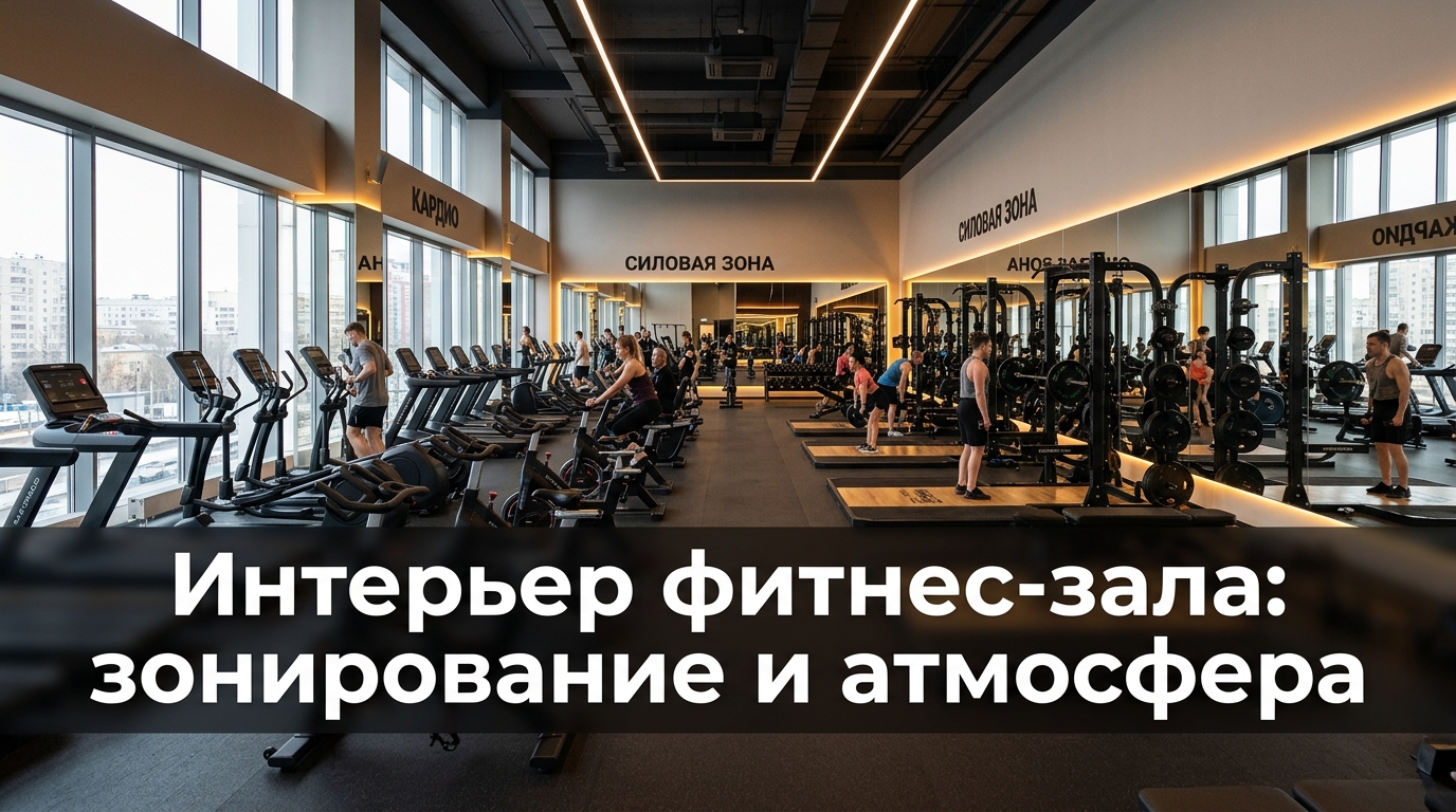 Интерьер фитнес-зала: зонирование и атмосфера