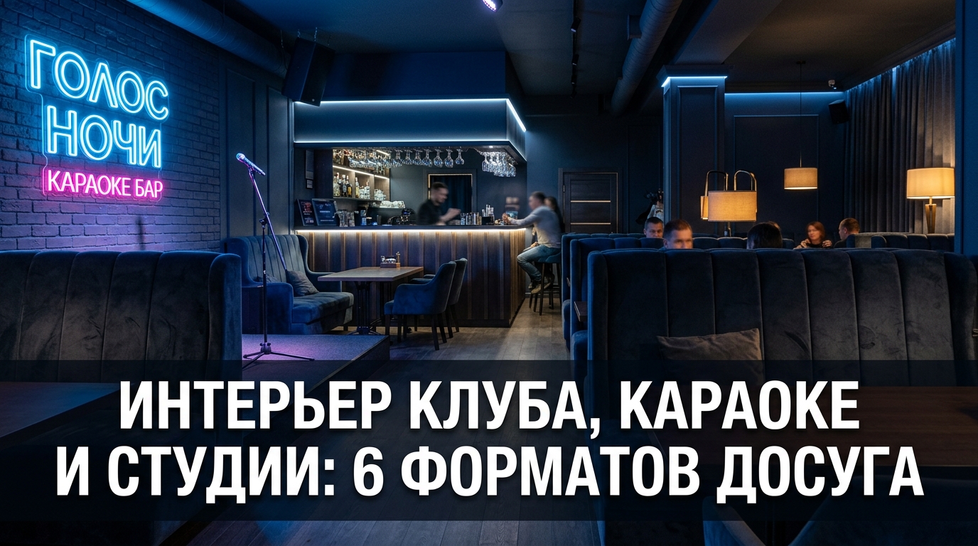 Интерьер клуба, караоке и студии: 6 форматов досуга