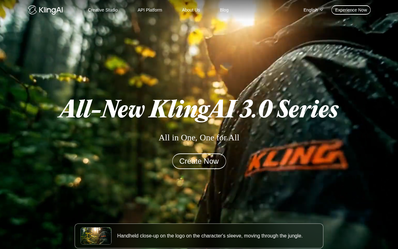 Интерфейс Kling AI — Creative Studio для генерации видео