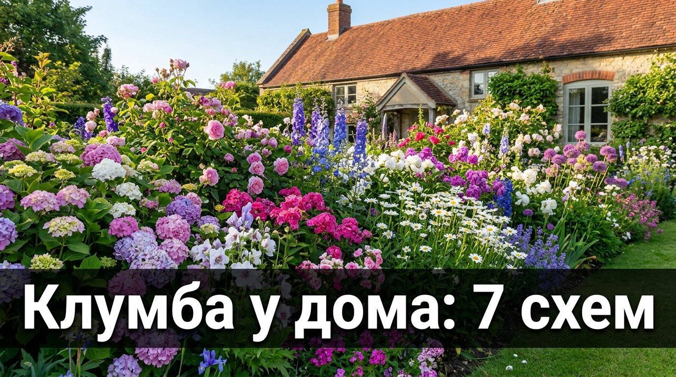 Клумба возле дома: 7 готовых схем