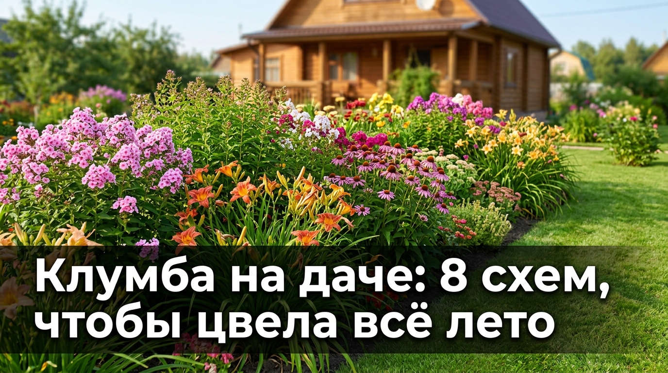 Клумба на даче: 8 схем, чтобы цвела всё лето
