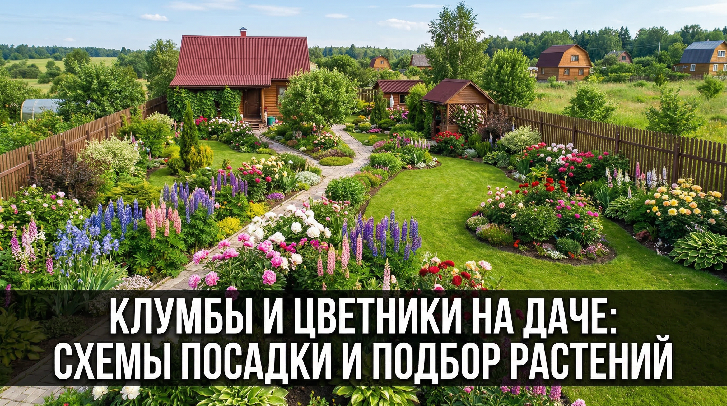 Клумбы и цветники на даче — схемы посадки и подбор растений
