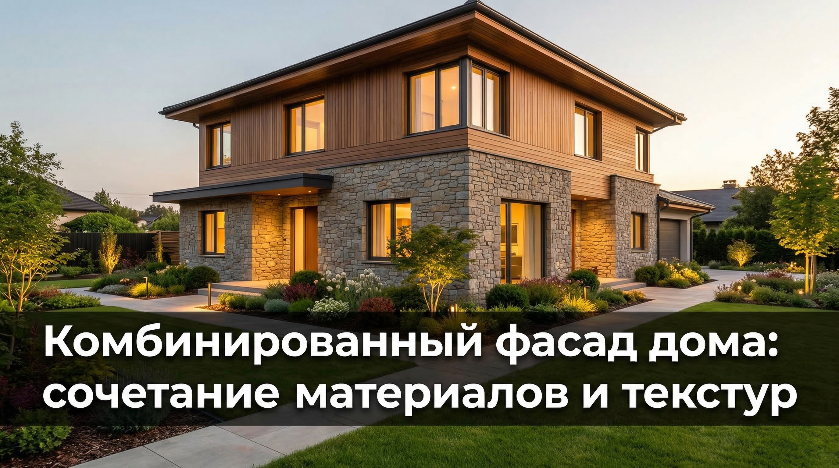 Комбинированный фасад дома: сочетание материалов и текстур