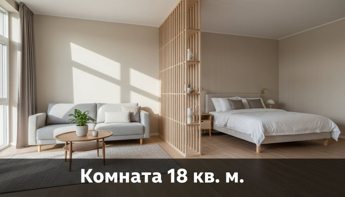Комната 18 кв. м: зонирование и варианты планировки — блог RoomGPT
