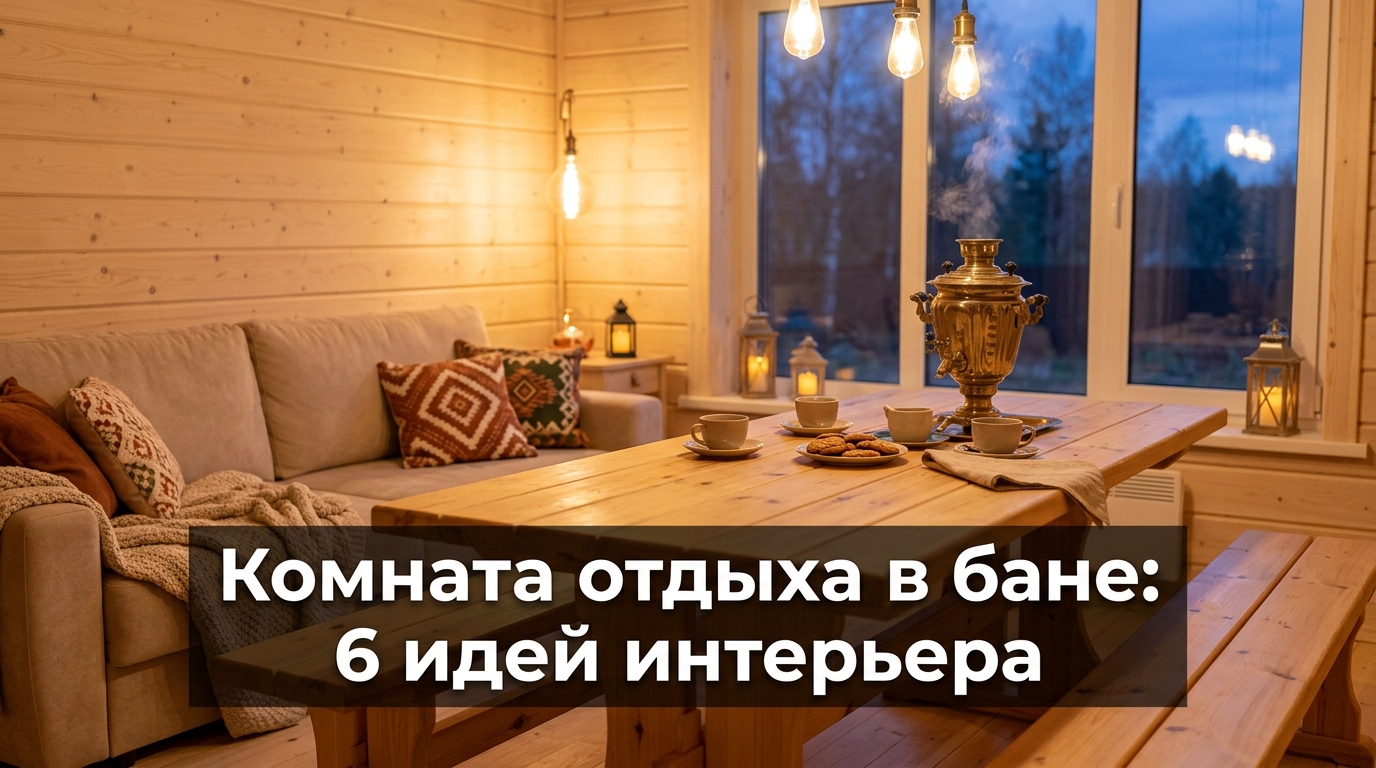 Комната отдыха в бане: 6 идей интерьера