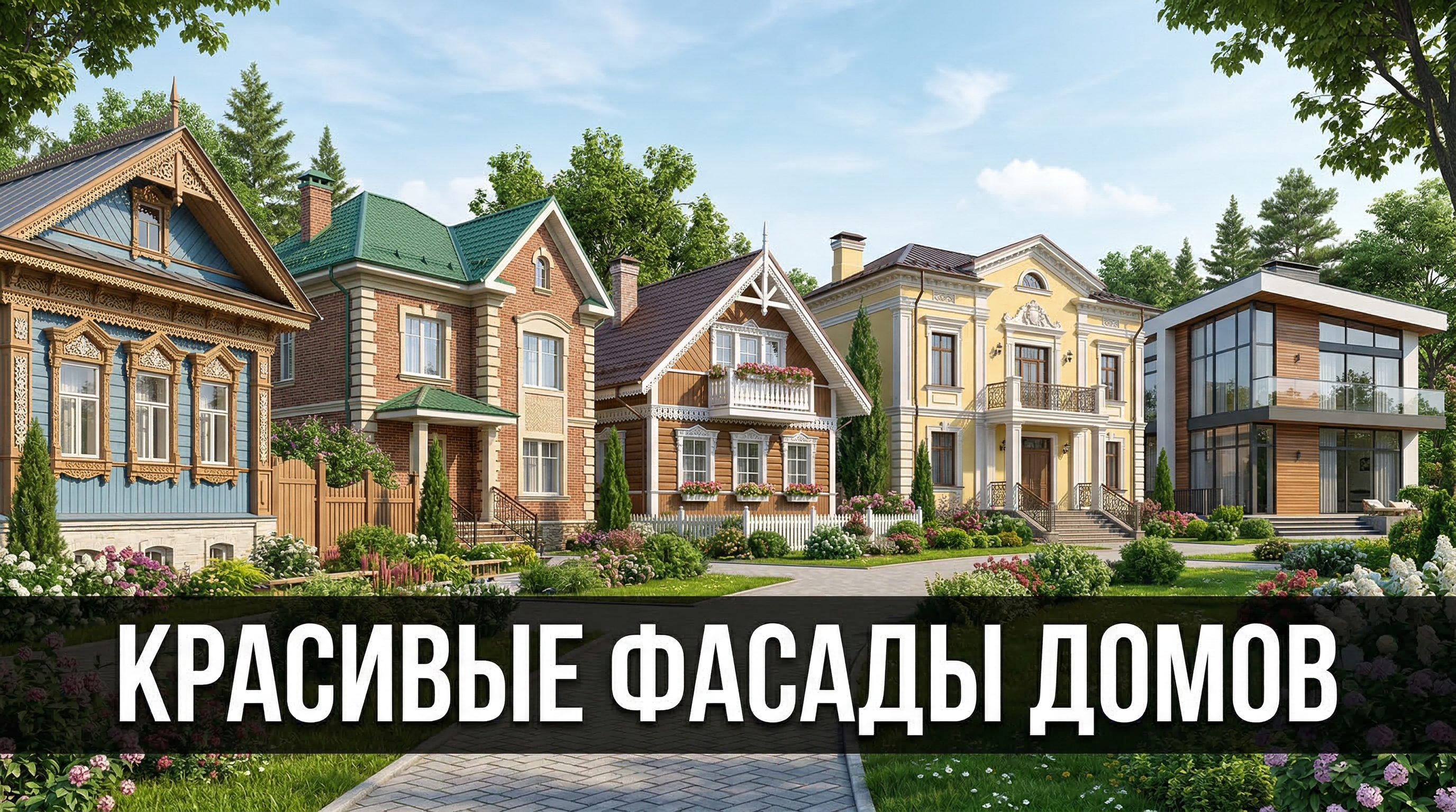 Красивые фасады домов: 7 стилей с фото и разбором материалов