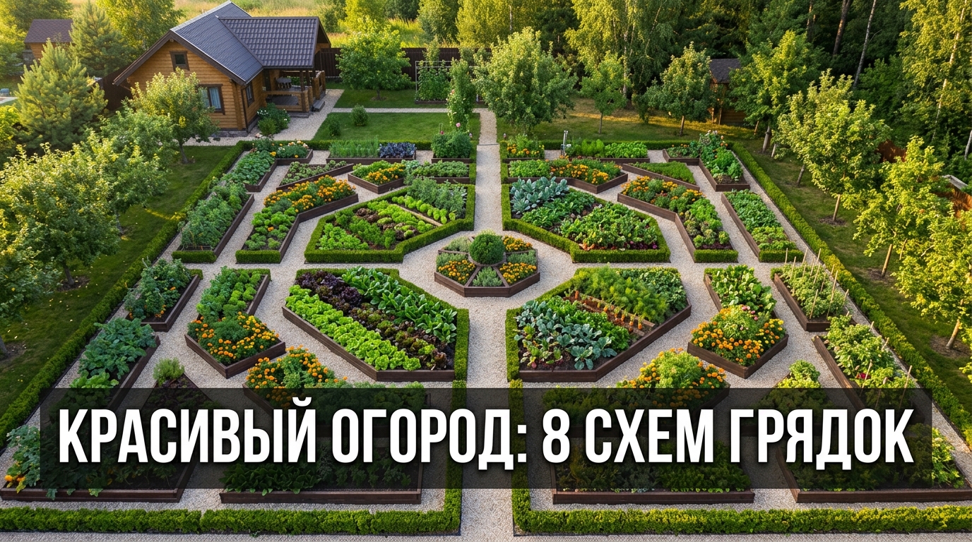 Красивый огород: 8 схем грядок