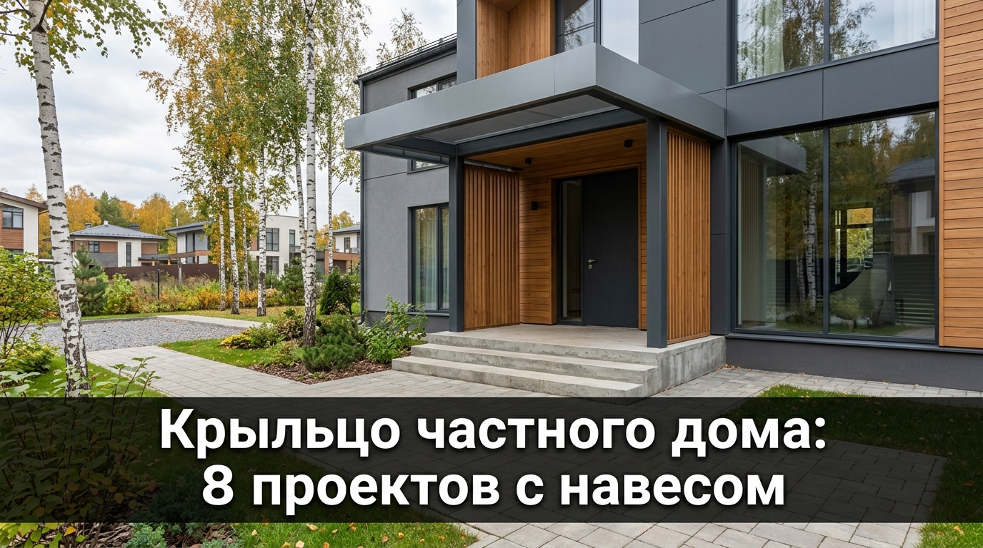 Крыльцо частного дома: 8 проектов с навесом