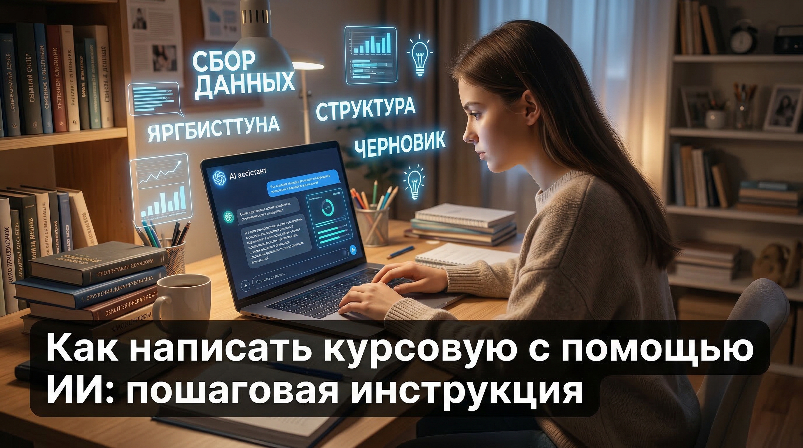 Как написать курсовую с помощью ИИ — пошаговая инструкция для студентов