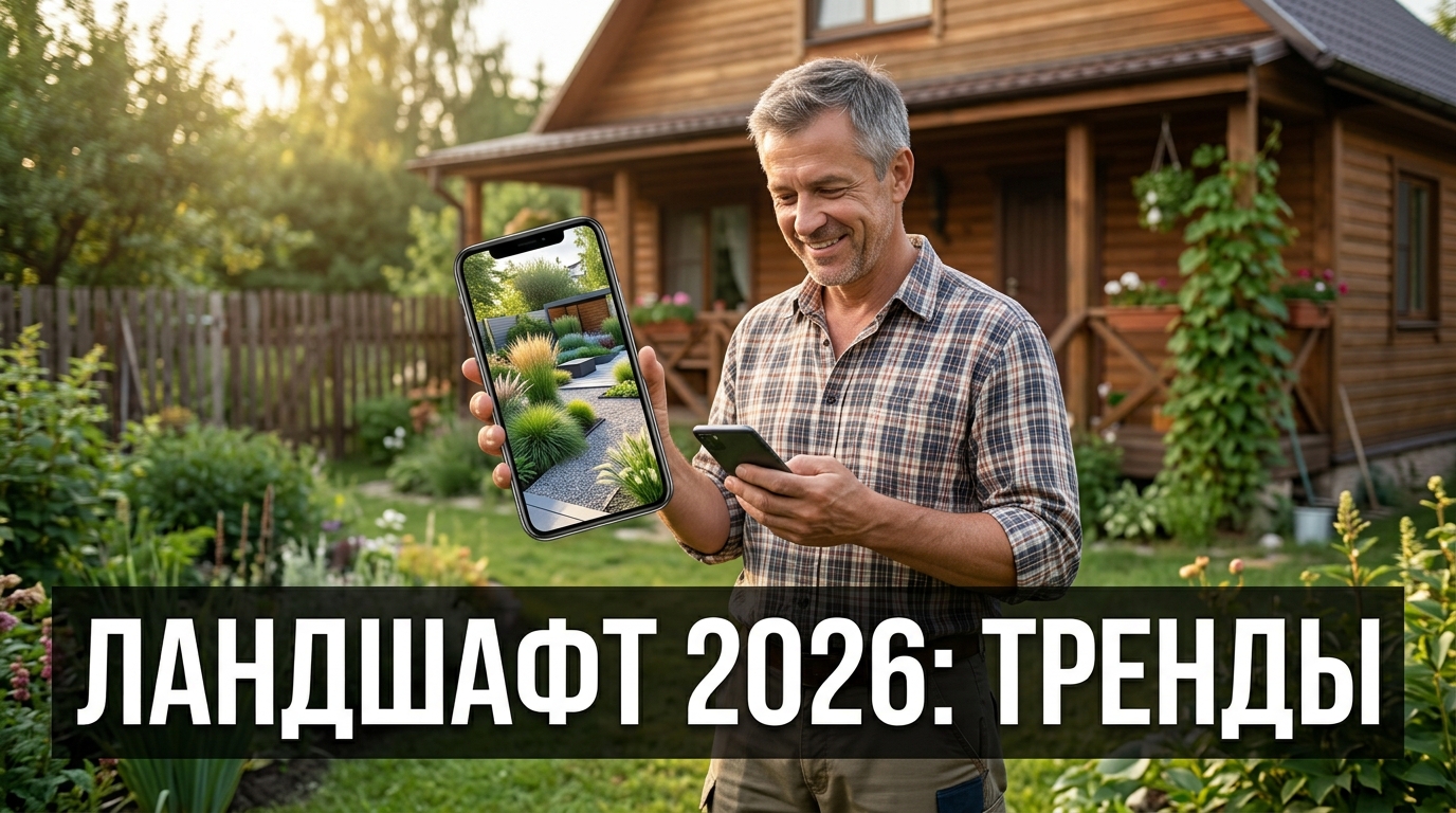 Ландшафт 2026: примерил тренды и стили на фото своего участка