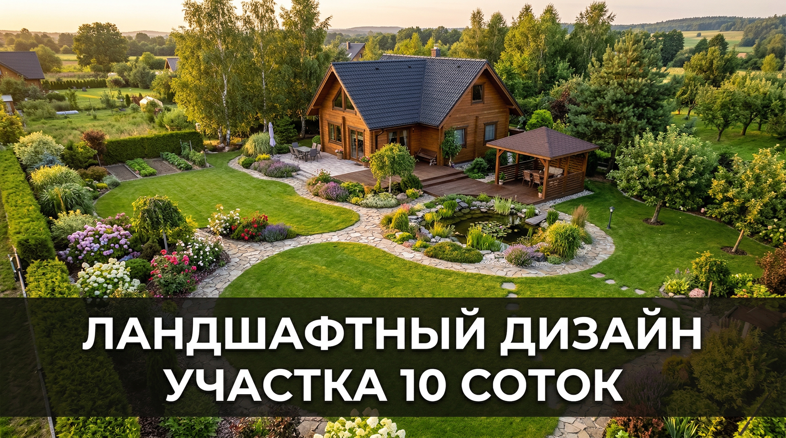 Ландшафтный дизайн участка 10 соток — обложка статьи
