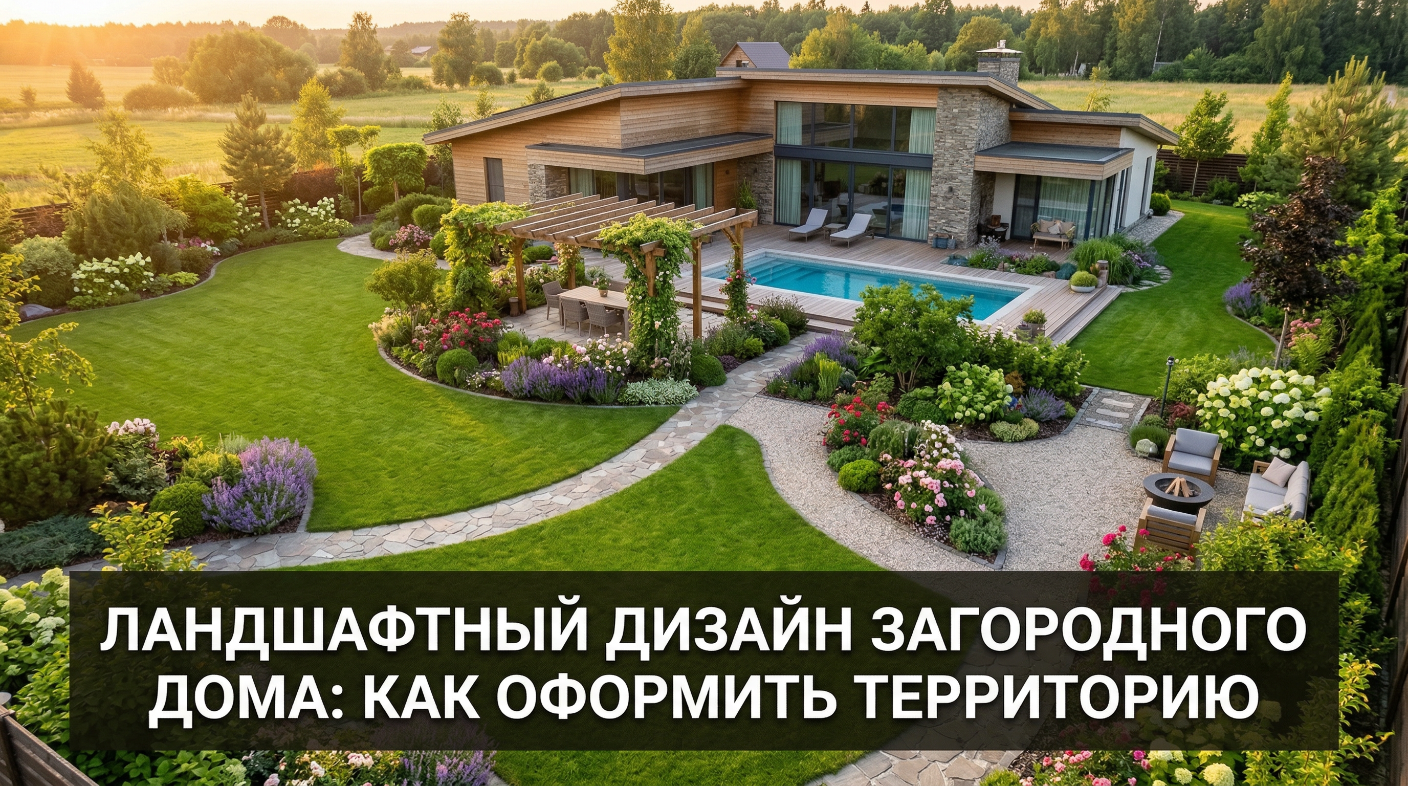 Ландшафтный дизайн загородного дома — как оформить территорию вокруг дома