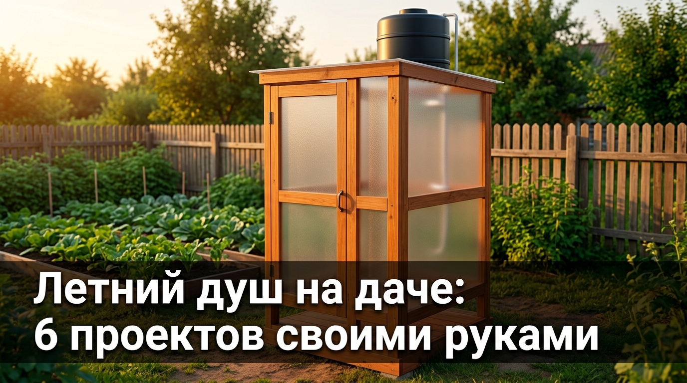 Летний душ на даче: 6 проектов своими руками
