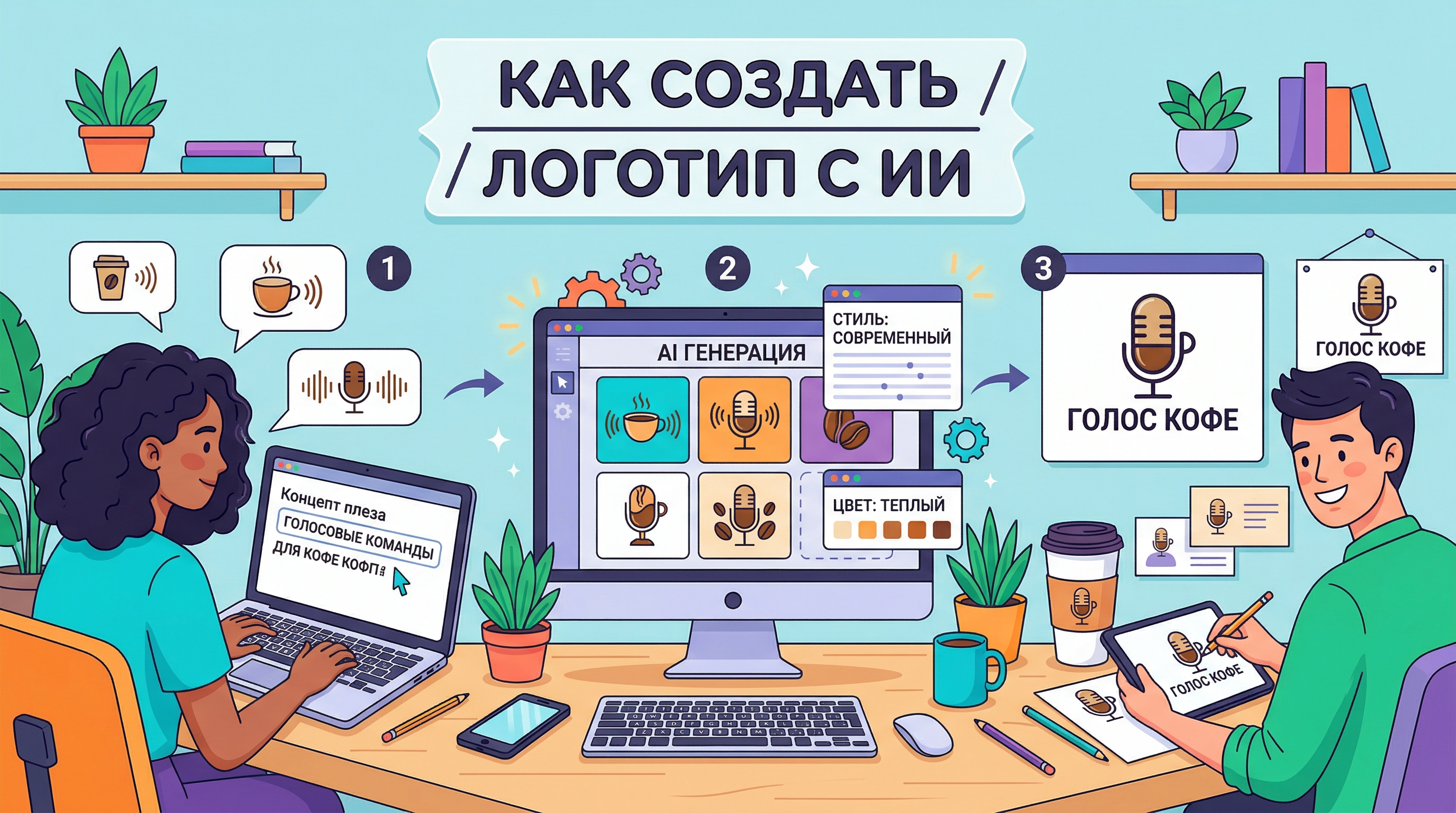 Пошаговый процесс создания логотипа с помощью нейросети: от промпта до готового результата