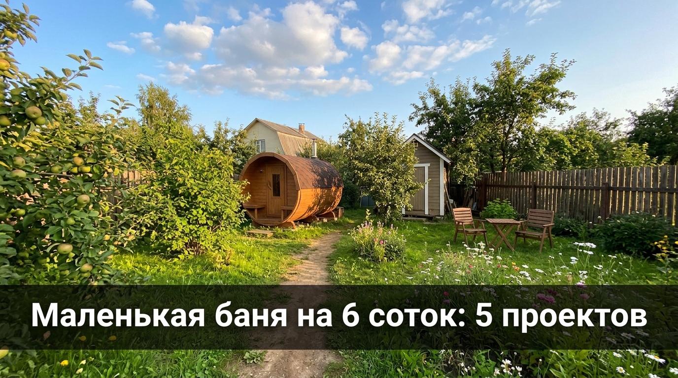 Маленькая баня на 6 соток: 5 компактных проектов