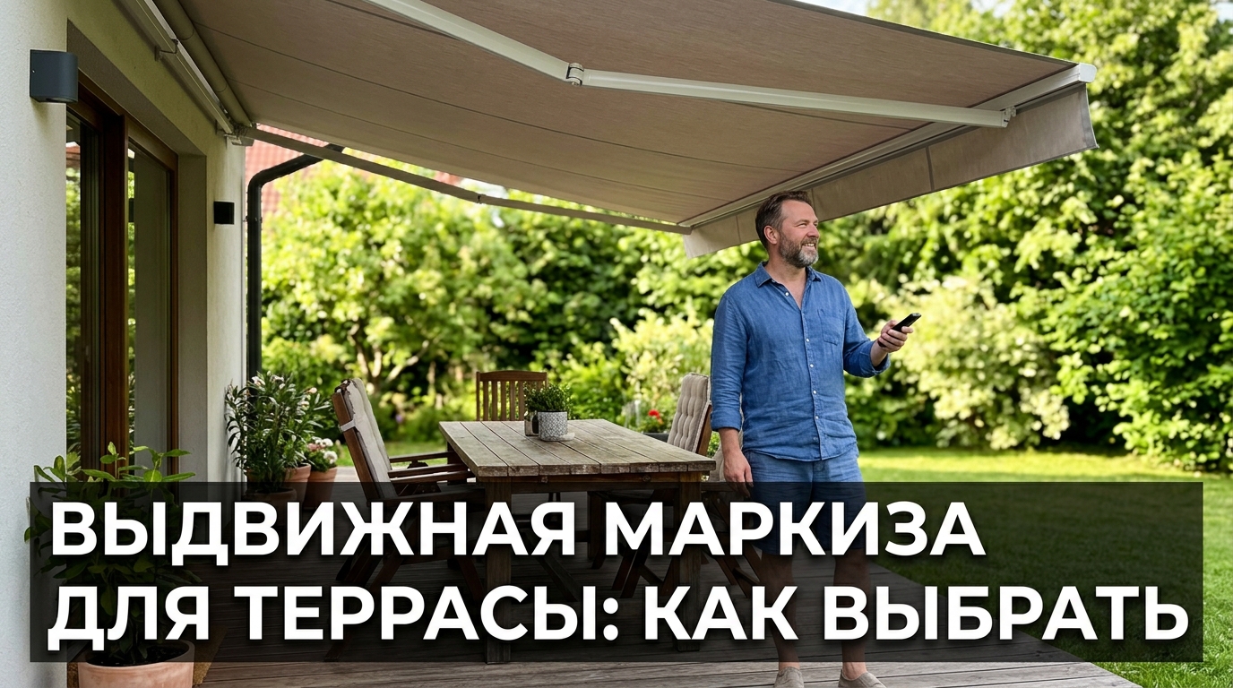 Выдвижная маркиза для террасы: как выбрать