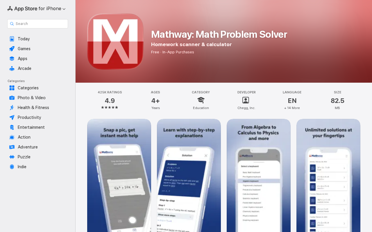 Приложение Mathway в App Store для решения математических задач