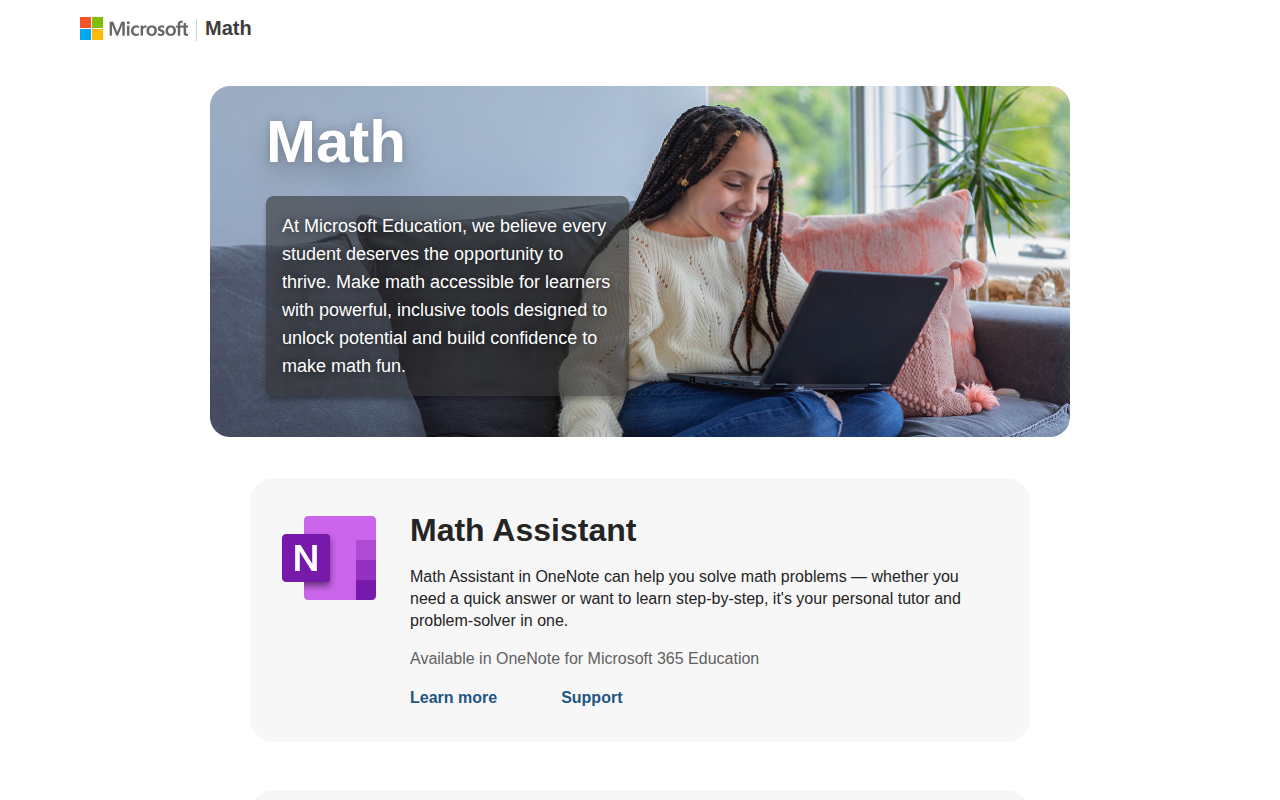 Microsoft Math Solver переезжает в Math Assistant OneNote