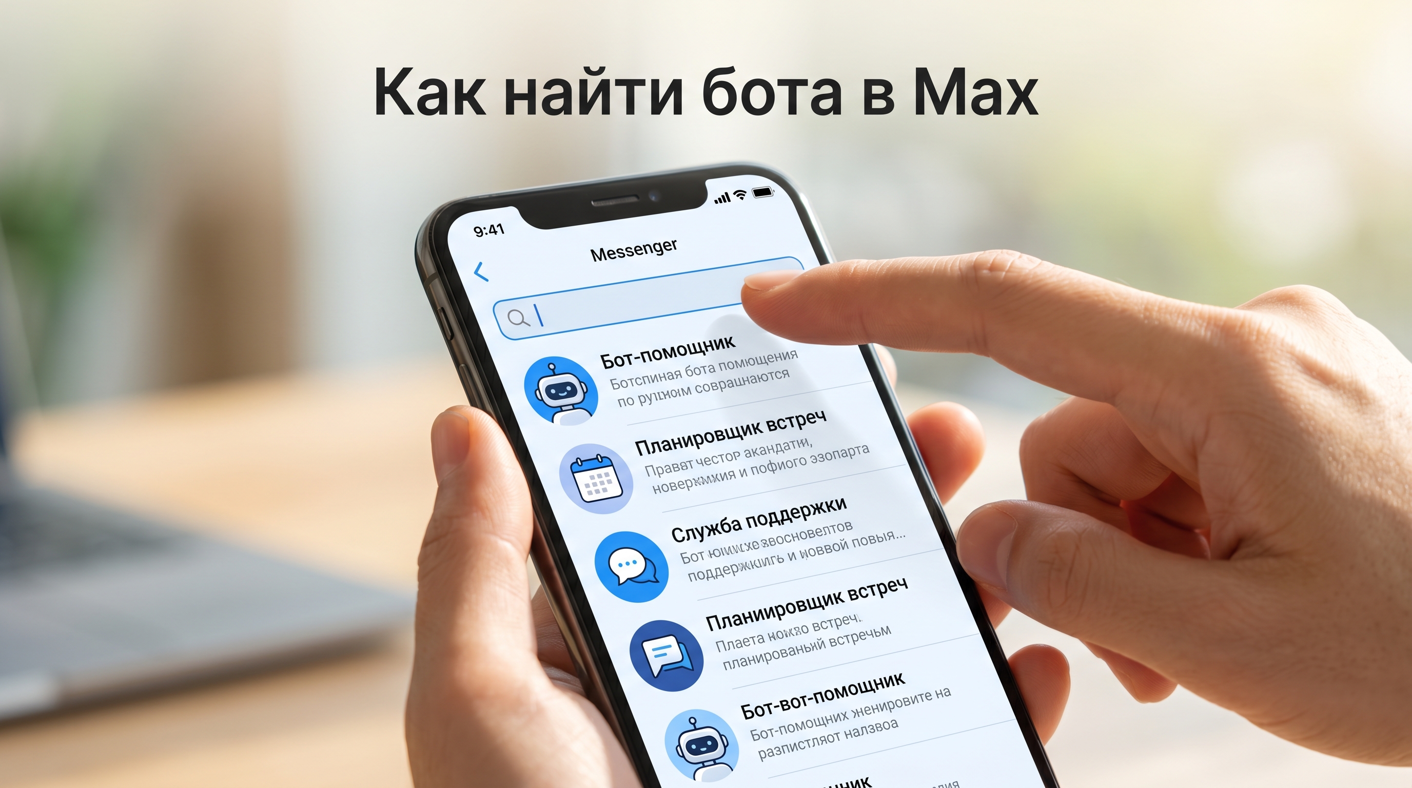 Как найти и запустить бота в мессенджере Max — поиск по нику