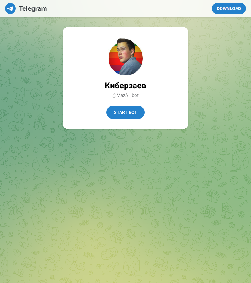 Профиль бота MazAI в Telegram