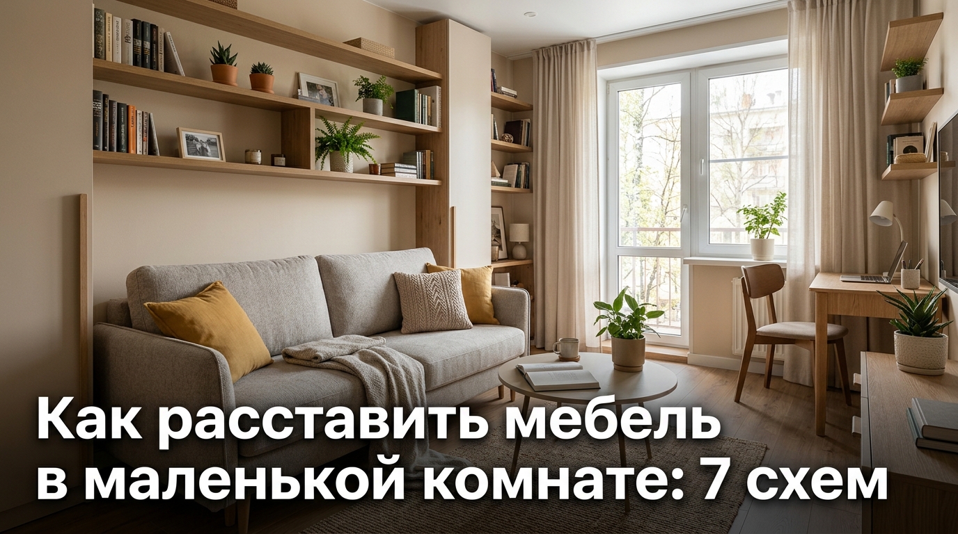 Как расставить мебель в маленькой комнате: 7 рабочих схем