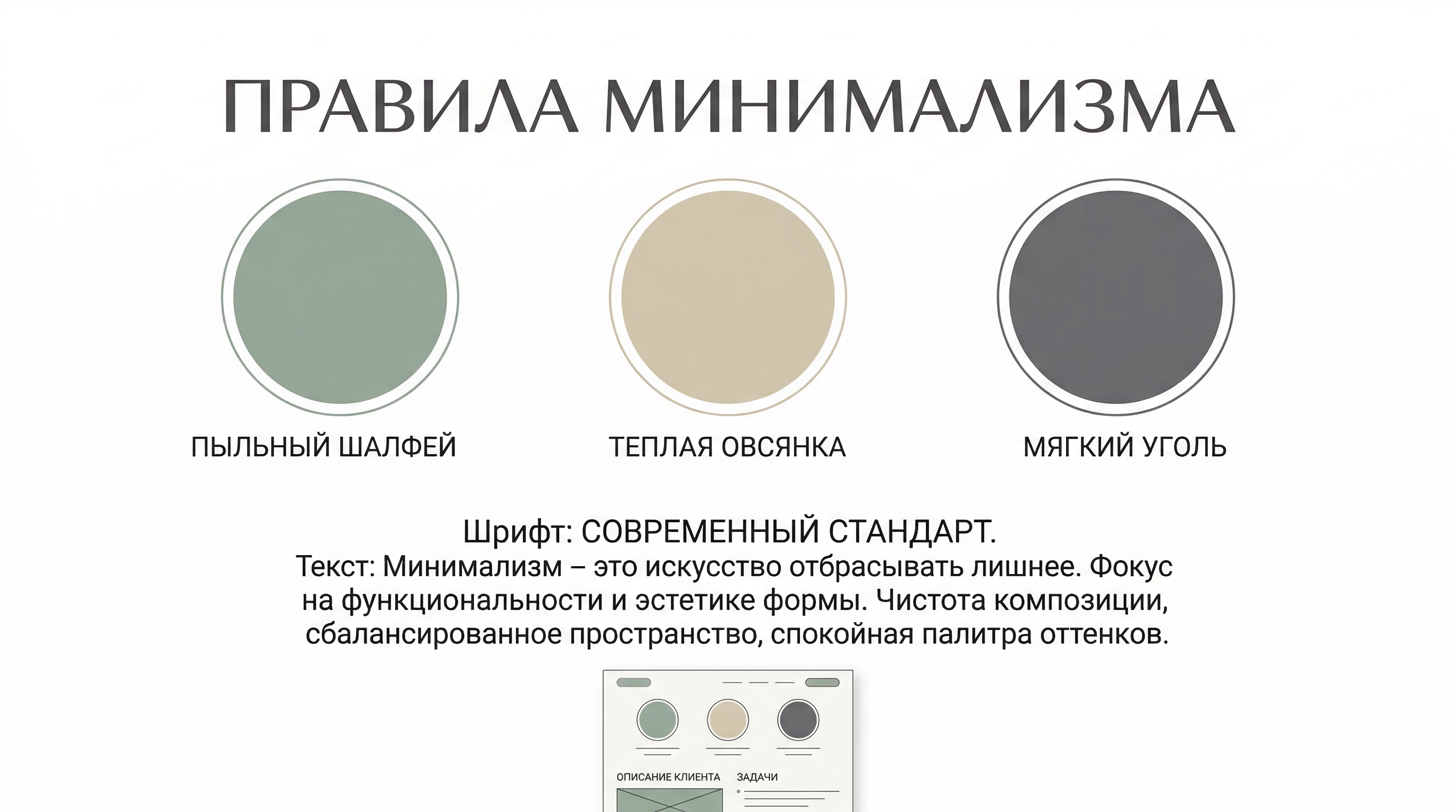 Правила минимализма в презентациях — цветовая палитра и принципы