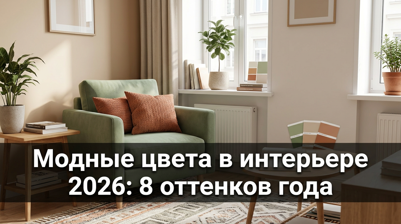 Модные цвета в интерьере 2026: 8 оттенков года