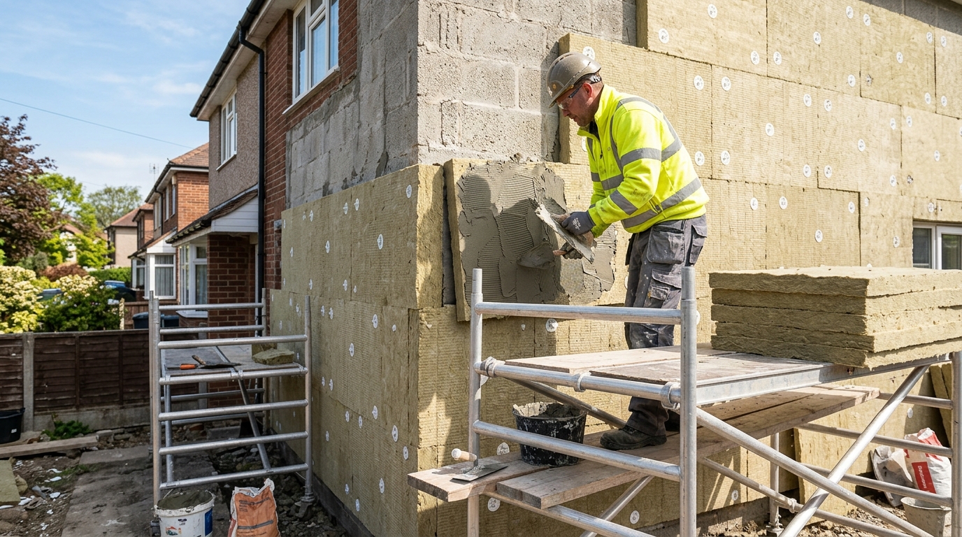 Монтаж утеплителя на фасад — приклеивание и дюбелирование плит