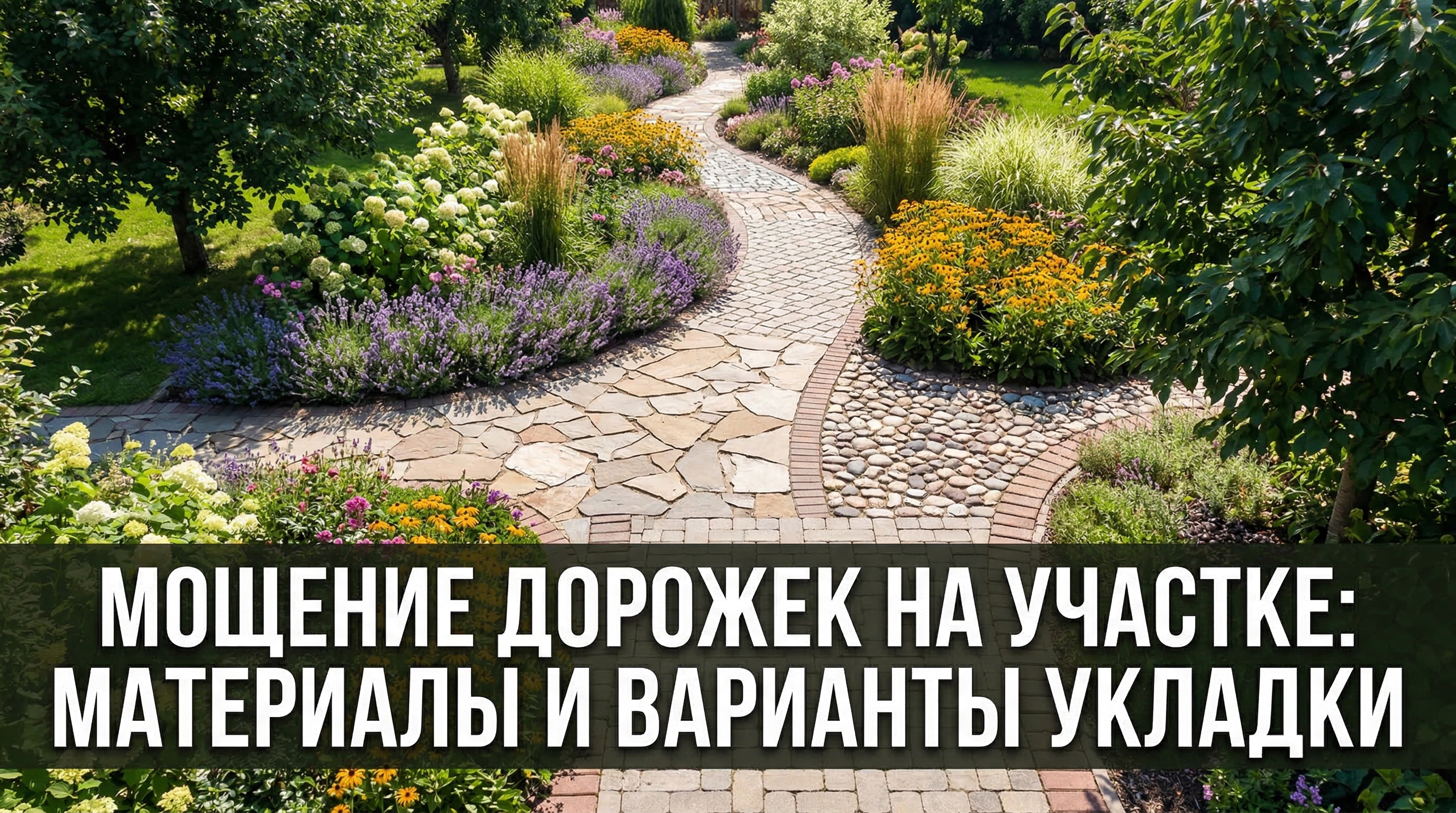 Мощение дорожек на участке: материалы и варианты укладки