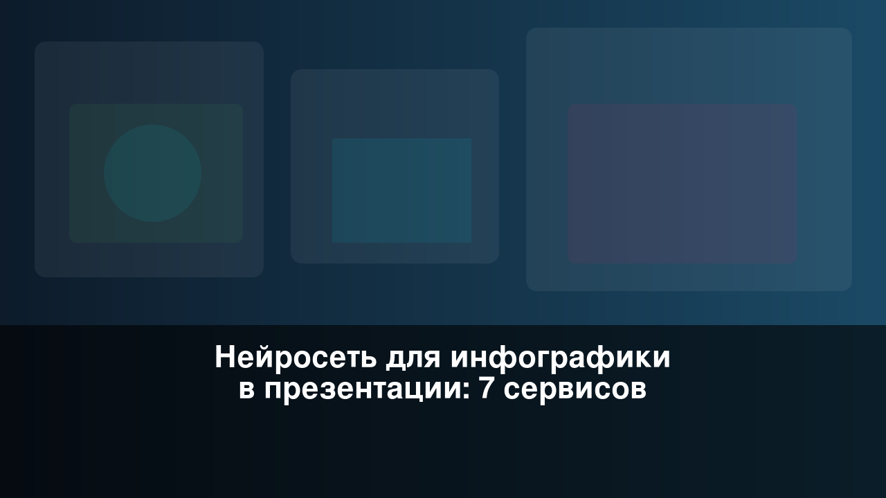 Нейросеть для инфографики в презентации — обзор 7 сервисов